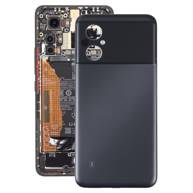 For Xiaomi Poco M5 / Poco M5 India Original Battery Back Cover(Black) - Back Cover by PMC TechLife | Online Shopping South Africa | PMC TechLife | Buy Now Pay Later Mobicred