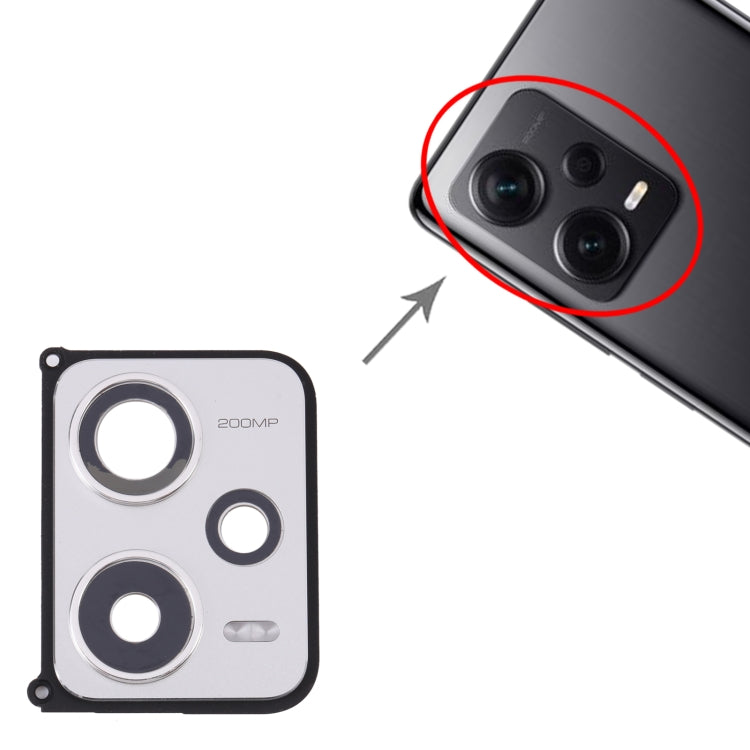Back Camera Lens Frame for Xiaomi Redmi Note 12 Pro+ (Silver)