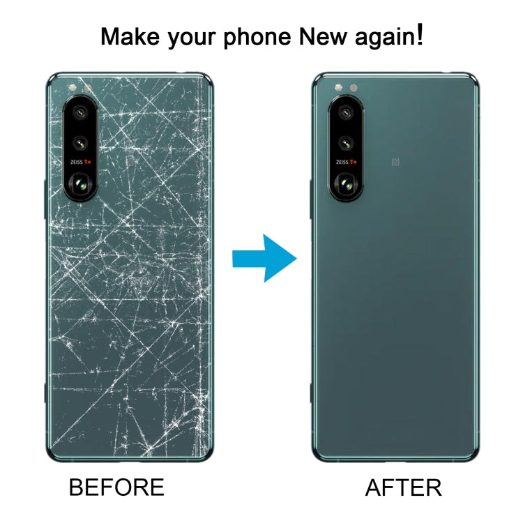 For Sony Xperia 5 III Original Battery Back Cover with Camera Lens Cover(Silver)