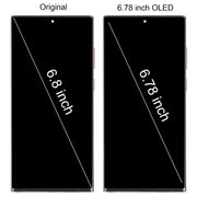 For Samsung Galaxy S22 Ultra 5G SM-S908B EU Edition 6.78 inch OLED  LCD Screen Digitizer Full Assembly with Frame (Purple)