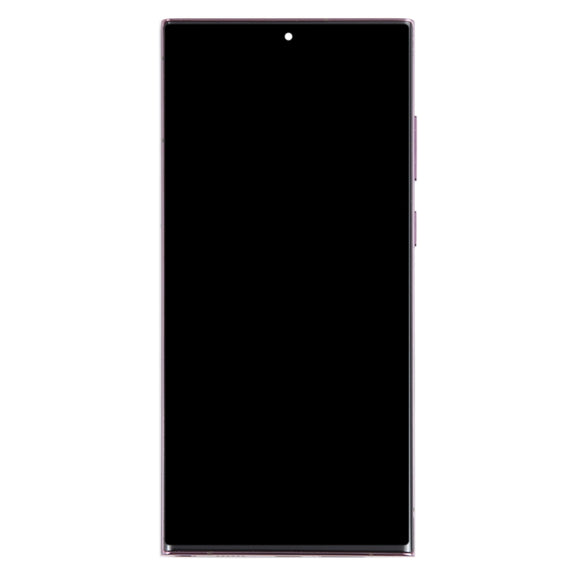 For Samsung Galaxy S22 Ultra 5G SM-S908B EU Edition 6.78 inch OLED  LCD Screen Digitizer Full Assembly with Frame (Purple)