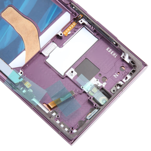 For Samsung Galaxy S22 Ultra 5G SM-S908B EU Edition 6.78 inch OLED  LCD Screen Digitizer Full Assembly with Frame (Purple)