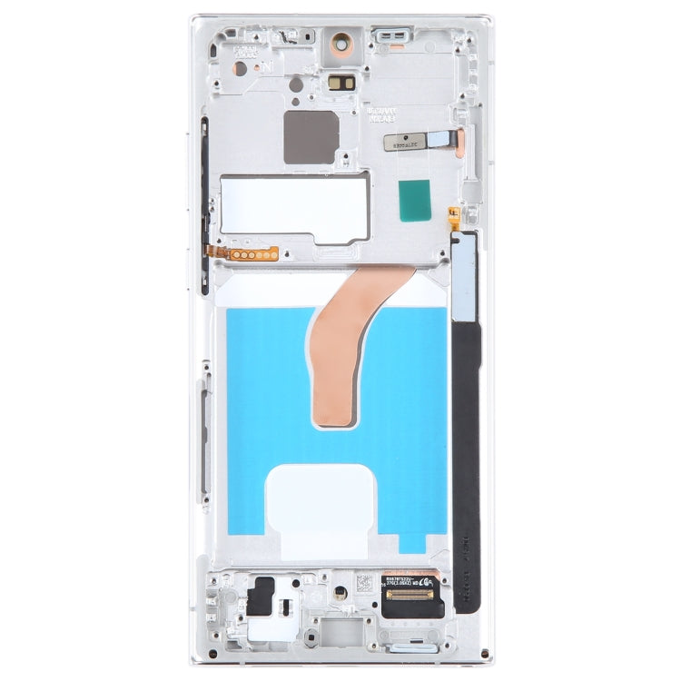 For Samsung Galaxy S22 Ultra 5G SM-S908B EU Edition 6.78 inch OLED  LCD Screen Digitizer Full Assembly with Frame(Silver)