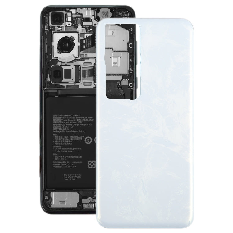 For Huawei P60 Pro Battery Back Cover(White) - Back Cover by PMC TechLife | Online Shopping South Africa | PMC TechLife