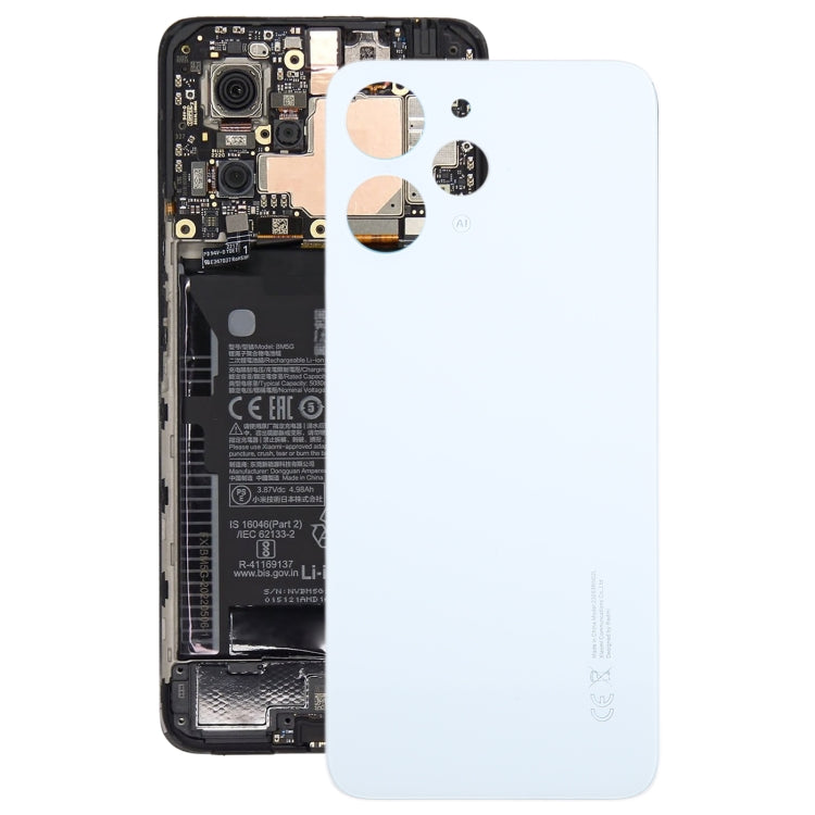 For Xiaomi Redmi 12 4G OEM Glass Material Battery Back Cover(White) - Back Cover by PMc TechLife | Online Shopping South Africa | PMc TechLife | Buy Now Pay Later Mobicred
