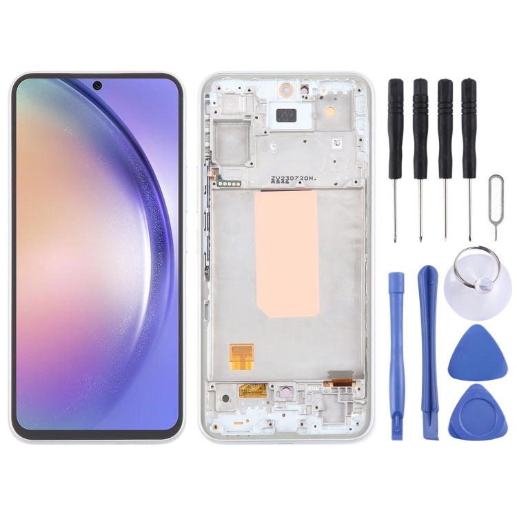 For Samsung Galaxy A54 5G SM-A546 6.43 inch OLED LCD Screen Digitizer Full Assembly with Frame (White) - free shipping - PMc TechLife - Order now!