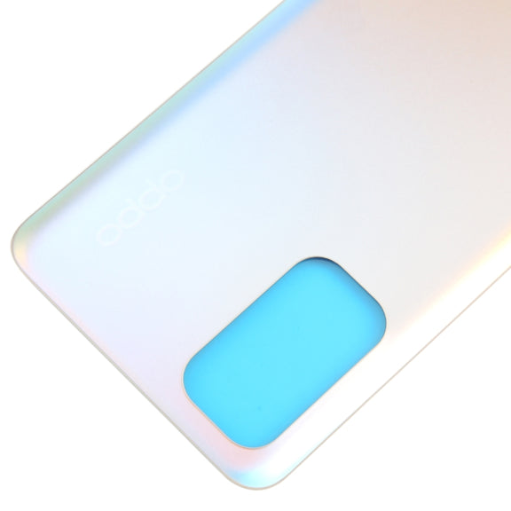 For OPPO Find X3 Lite Glass Material Battery Back Cover(Frosted Silver)