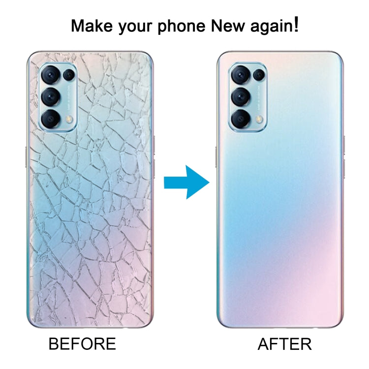 For OPPO Find X3 Lite Glass Material Battery Back Cover(Bright Silver) - Back Cover by PMC TechLife | Online Shopping South Africa | PMC TechLife | Buy Now Pay Later Mobicred