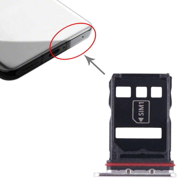 For Huawei P50E SIM + NM Card Tray (Silver) - Card Socket by PMc TechLife | Online Shopping South Africa | PMc TechLife | Buy Now Pay Later Mobicred