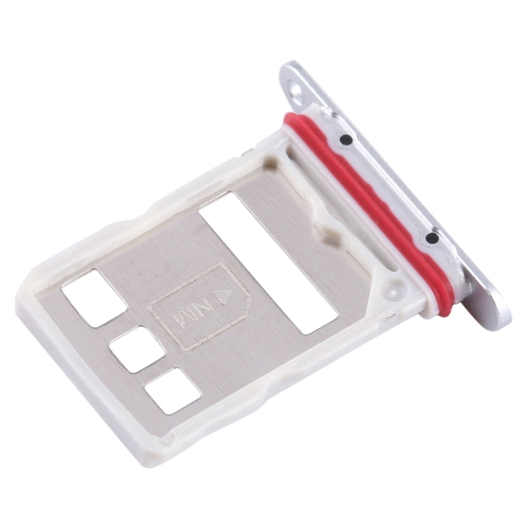 For Huawei Mate 60 SIM + NM Card Tray (Silver) - Card Socket by PMc TechLife | Online Shopping South Africa | PMc TechLife | Buy Now Pay Later Mobicred