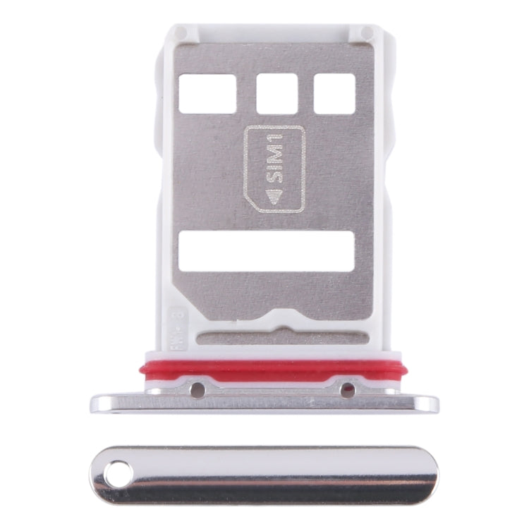 For Huawei Mate 50E SIM + NM Card Tray (Silver) - Card Socket by PMc TechLife | Online Shopping South Africa | PMc TechLife | Buy Now Pay Later Mobicred