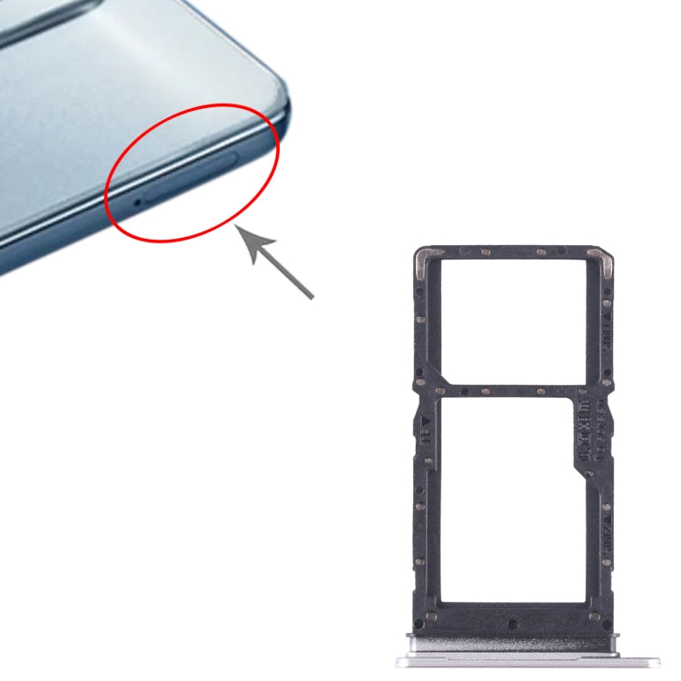 For Honor Play 30 SIM + SIM / Micro SD Card Tray (Silver) - Card Socket by PMc TechLife | Online Shopping South Africa | PMc TechLife | Buy Now Pay Later Mobicred