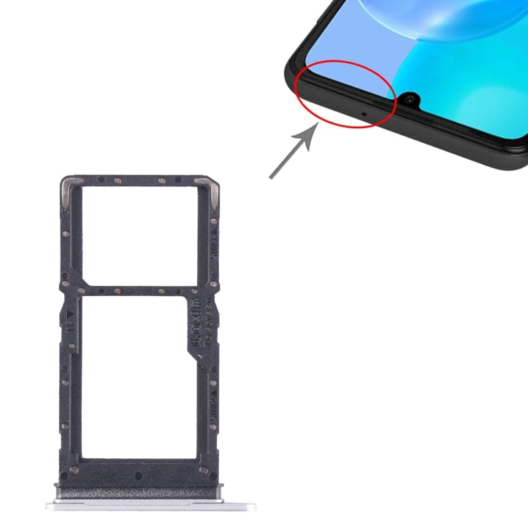For Honor X5 Plus SIM + SIM / Micro SD Card Tray (Silver) - free shipping - PMc TechLife - Order now!