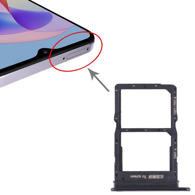 For Honor X10 Pro SIM + SIM / NM Card Tray (Black) - free shipping - PMc TechLife - Order now!