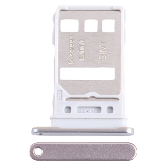 For Honor 80 Pro Flat SIM + SIM Card Tray (Silver)