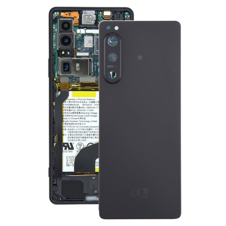 For Sony Xperia 5 IV Original Battery Back Cover with Camera Lens Cover(Black) - Back Cover by PMC TechLife | Online Shopping South Africa | PMC TechLife