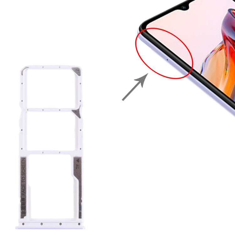 For Xiaomi Redmi 12C SIM Card Tray + SIM Card Tray + Micro SD Card Tray (Purple) - Card Tray by PMC TechLife | Online Shopping South Africa | PMC TechLife