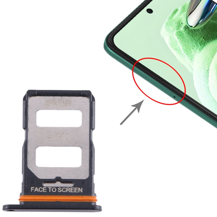 For Xiaomi Poco F5 SIM Card Tray + SIM Card Tray (Black) - Card Tray by PMC TechLife | Online Shopping South Africa | PMC TechLife
