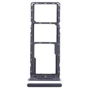For Tecno Spark 7T SIM Card Tray + SIM Card Tray + Micro SD Card Tray (Black)
