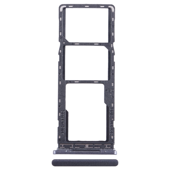 For Tecno Spark 7T SIM Card Tray + SIM Card Tray + Micro SD Card Tray (Black)