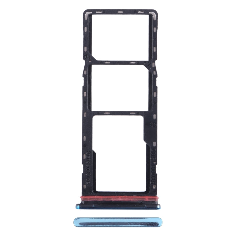 For Tecno Spark 8T SIM Card Tray + SIM Card Tray + Micro SD Card Tray (Blue) - Card Tray by PMC TechLife | Online Shopping South Africa | PMC TechLife