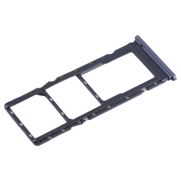 For Tecno Spark 8C KG5k SIM Card Tray + SIM Card Tray + Micro SD Card Tray (Blue)
