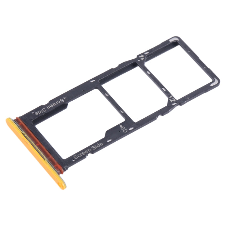 For Tecno Pop 7 BF6 SIM Card Tray + SIM Card Tray + Micro SD Card Tray (Orange) - Card Tray by PMC TechLife | Online Shopping South Africa | PMC TechLife | Buy Now Pay Later Mobicred