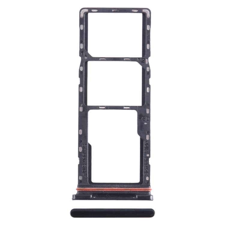 For Infinix Hot 10i X659B SIM Card Tray + SIM Card Tray + Micro SD Card Tray (Black) - Card Tray by PMC TechLife | Online Shopping South Africa | PMC TechLife