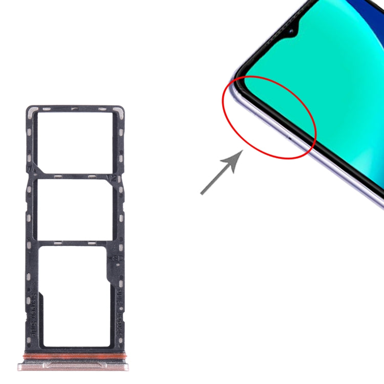 For Infinix Hot 10i X659B SIM Card Tray + SIM Card Tray + Micro SD Card Tray (Gold) - Card Tray by PMC TechLife | Online Shopping South Africa | PMC TechLife