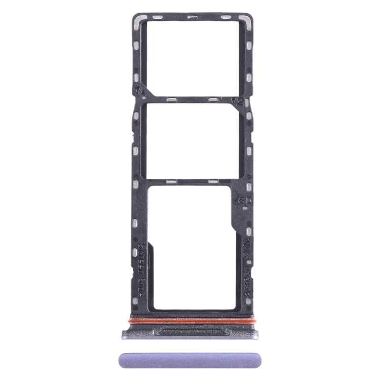 For Infinix Hot 10i X659B SIM Card Tray + SIM Card Tray + Micro SD Card Tray (Purple) - Card Tray by PMC TechLife | Online Shopping South Africa | PMC TechLife