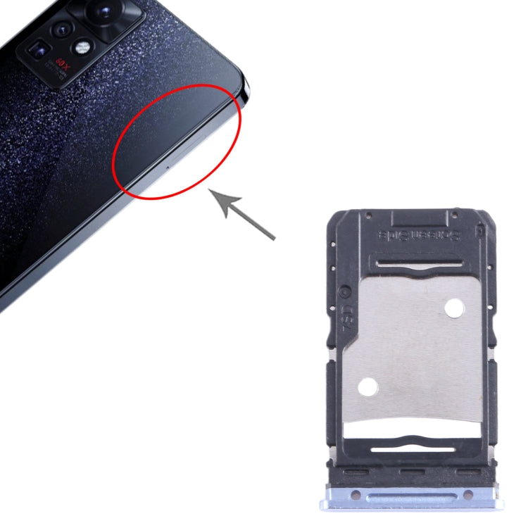 For Infinix Zero X Pro X6810 SIM Card Tray + SIM Card Tray + Micro SD Card Tray (Blue) - Card Tray by PMC TechLife | Online Shopping South Africa | PMC TechLife | Buy Now Pay Later Mobicred