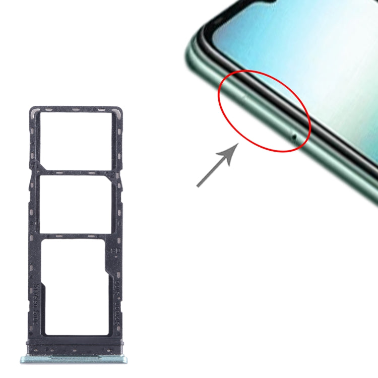 For Infinix Hot 12i X665B SIM Card Tray + SIM Card Tray + Micro SD Card Tray (Green) - Card Tray by PMC TechLife | Online Shopping South Africa | PMC TechLife