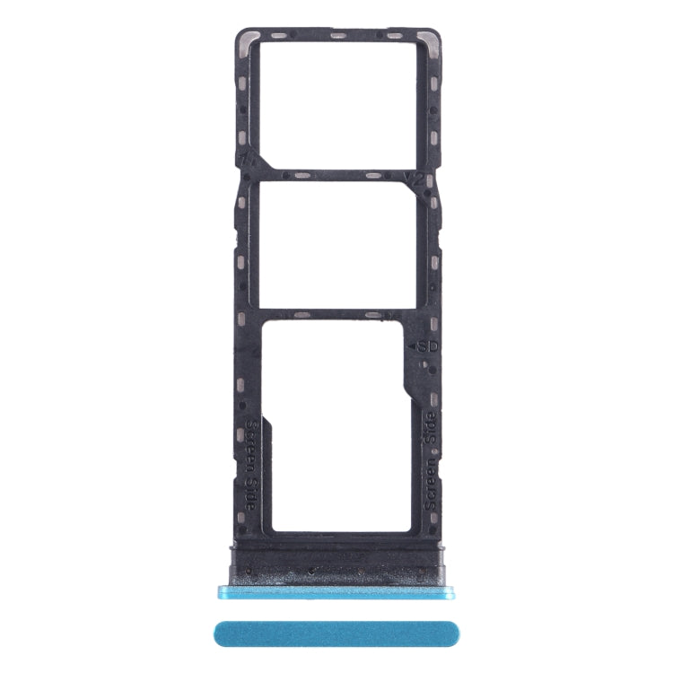For Infinix Hot 12 X6817 SIM Card Tray + SIM Card Tray + Micro SD Card Tray (Blue) - Card Tray by PMC TechLife | Online Shopping South Africa | PMC TechLife