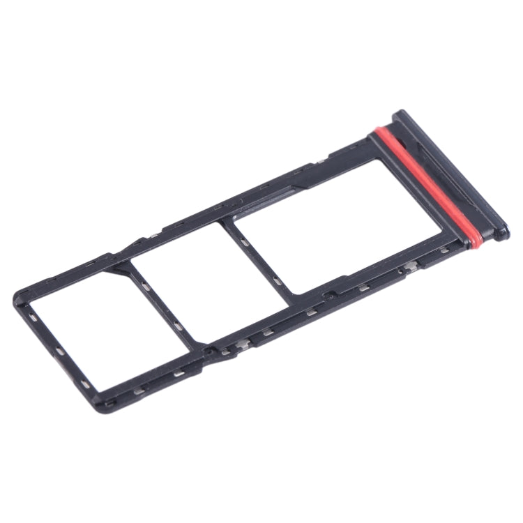 For Infinix Smart 6 Plus India X6823 SIM Card Tray + SIM Card Tray + Micro SD Card Tray (Black) - Card Tray by PMC TechLife | Online Shopping South Africa | PMC TechLife