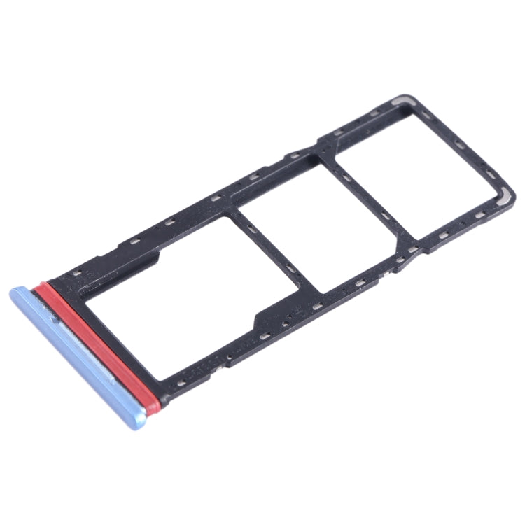 For Infinix Hot 20i X665 SIM Card Tray + SIM Card Tray + Micro SD Card Tray (Blue) - free shipping - PMC TechLife - Order now!