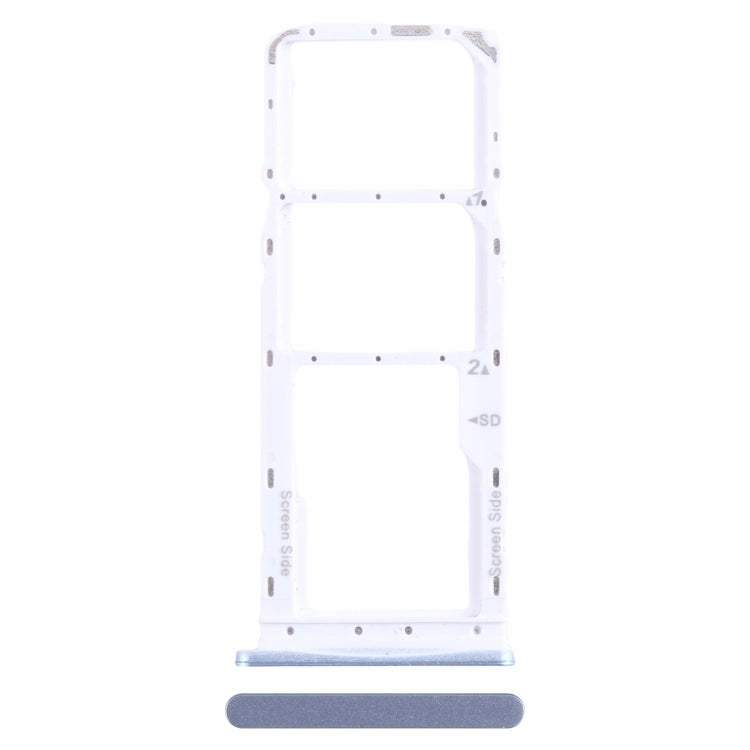 For Infinix Smart 7 India X6517 SIM Card Tray + SIM Card Tray + Micro SD Card Tray (Blue) - Card Tray by PMC TechLife | Online Shopping South Africa | PMC TechLife