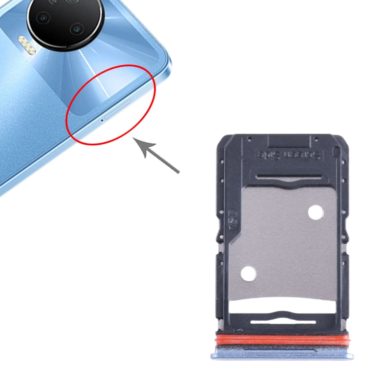 For Infinix Note 12 Pro 4G SIM Card Tray + SIM Card Tray + Micro SD Card Tray (Blue) - Card Tray by PMC TechLife | Online Shopping South Africa | PMC TechLife