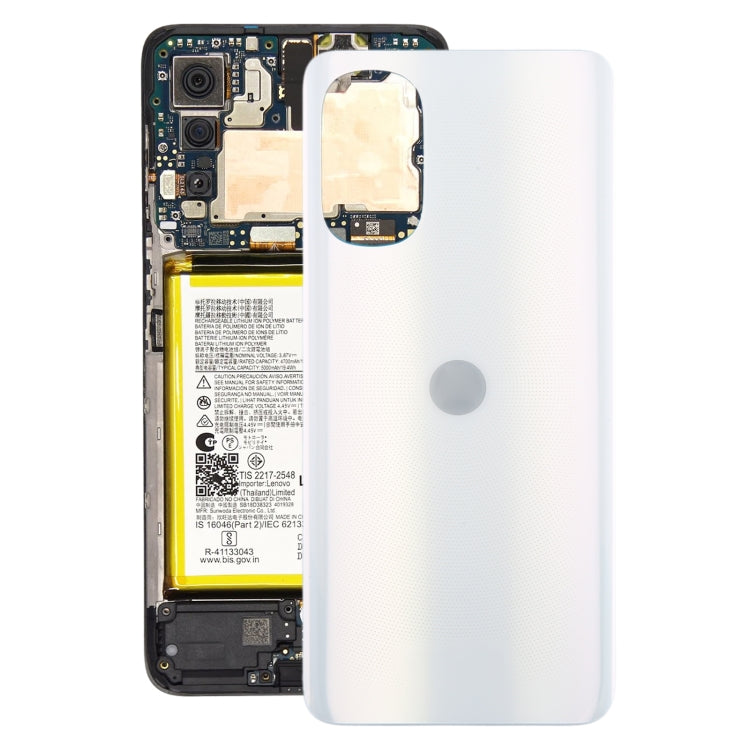 For Motorola Moto G82 Original Battery Back Cover(White) - Back Cover by PMC TechLife | Online Shopping South Africa | PMC TechLife