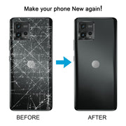 For Motorola Moto G72 Original Battery Back Cover(Blue)