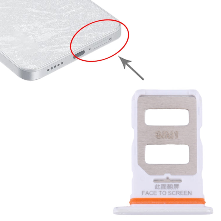 For Xiaomi Redmi Note 13 Pro 5G SIM Card Tray + SIM Card Tray (White) - free shipping - PMC TechLife - Order now!