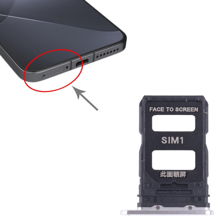 For Xiaomi 14 SIM Card Tray + SIM Card Tray (Silver) - Card Tray by PMC TechLife | Online Shopping South Africa | PMC TechLife