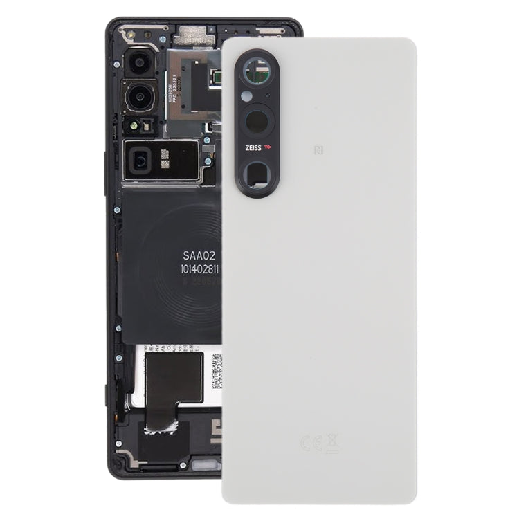 For Sony Xperia 1 V Original Battery Back Cover with Camera Lens Cover(Silver) - Back Cover by PMC TechLife | Online Shopping South Africa | PMC TechLife