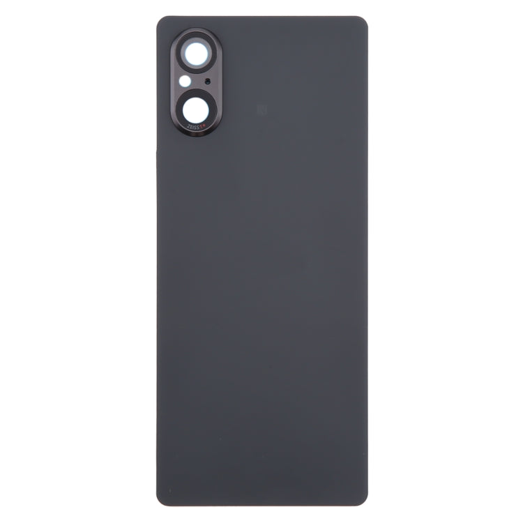 For Sony Xperia 5 V Battery Back Cover with Camera Lens Cover(Black) - Back Cover by PMC TechLife | Online Shopping South Africa | PMC TechLife | Buy Now Pay Later Mobicred