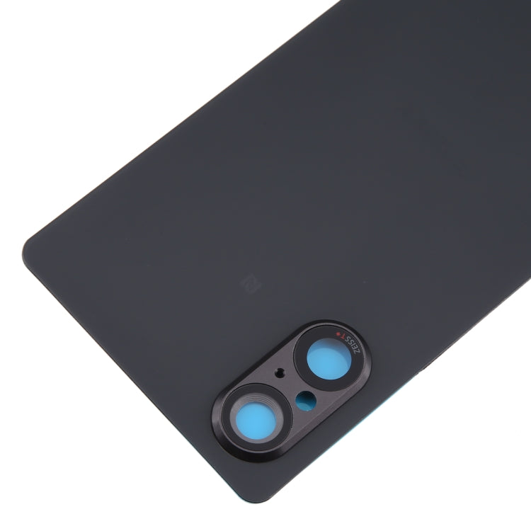 For Sony Xperia 5 V Battery Back Cover with Camera Lens Cover(Black) - Back Cover by PMC TechLife | Online Shopping South Africa | PMC TechLife | Buy Now Pay Later Mobicred