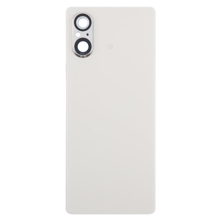 For Sony Xperia 5 V Battery Back Cover with Camera Lens Cover(Silver) - Back Cover by PMC TechLife | Online Shopping South Africa | PMC TechLife | Buy Now Pay Later Mobicred