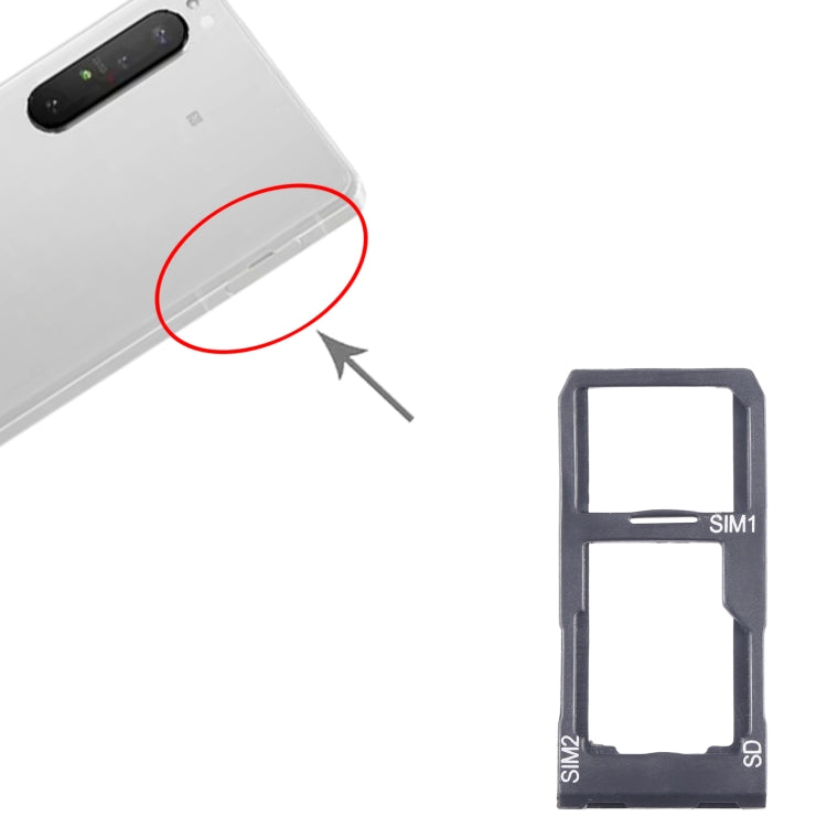 For Sony Xperia 1 II Original SIM Card Tray + SIM / Micro SD Card Tray (Black) - Card Tray by PMC TechLife | Online Shopping South Africa | PMC TechLife | Buy Now Pay Later Mobicred