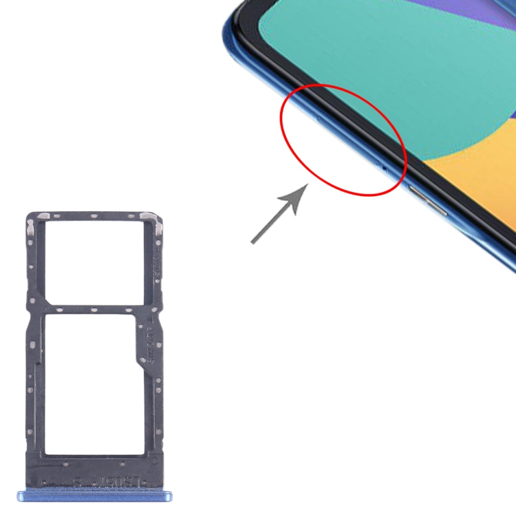 For Alcatel 1L Pro 4065F SIM Card Tray + Micro SD Card Tray (Blue) - free shipping - PMC Jewellery - Order now!