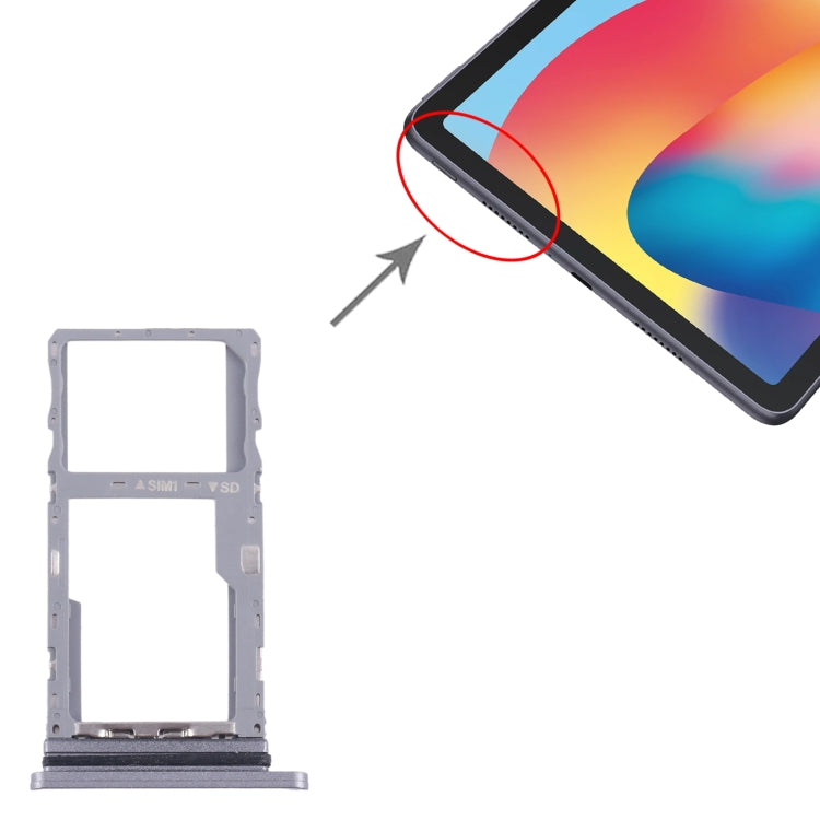 For TCL 10 TabMax Original SIM + Micro SD Card Tray (Black)
