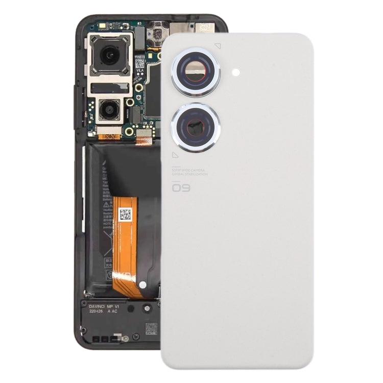 For Asus Zenfone 9 AI2202 Original Battery Back Cover with Camera Lens Cover(White) - Back Cover by PMC TechLife | Online Shopping South Africa | PMC TechLife | Buy Now Pay Later Mobicred