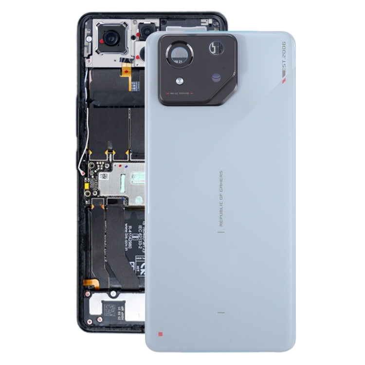 For Asus ROG Phone 8 AI2401 Original Glass Battery Back Cover with Camera Lens Cover(Grey) - Back Cover by PMC TechLife | Online Shopping South Africa | PMC TechLife | Buy Now Pay Later Mobicred